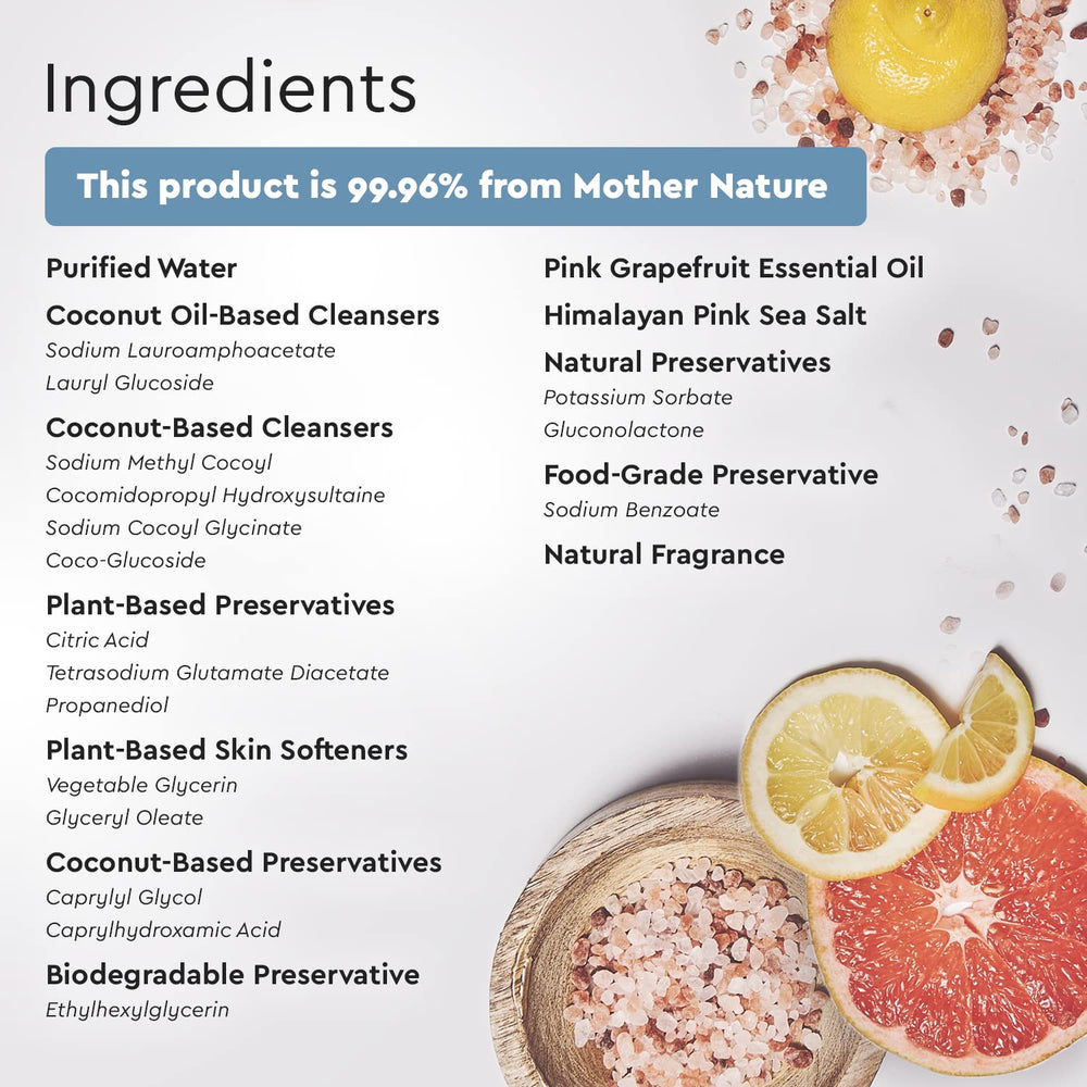 Puracy product with sea salt and citrus ingredients emphasizing freshness