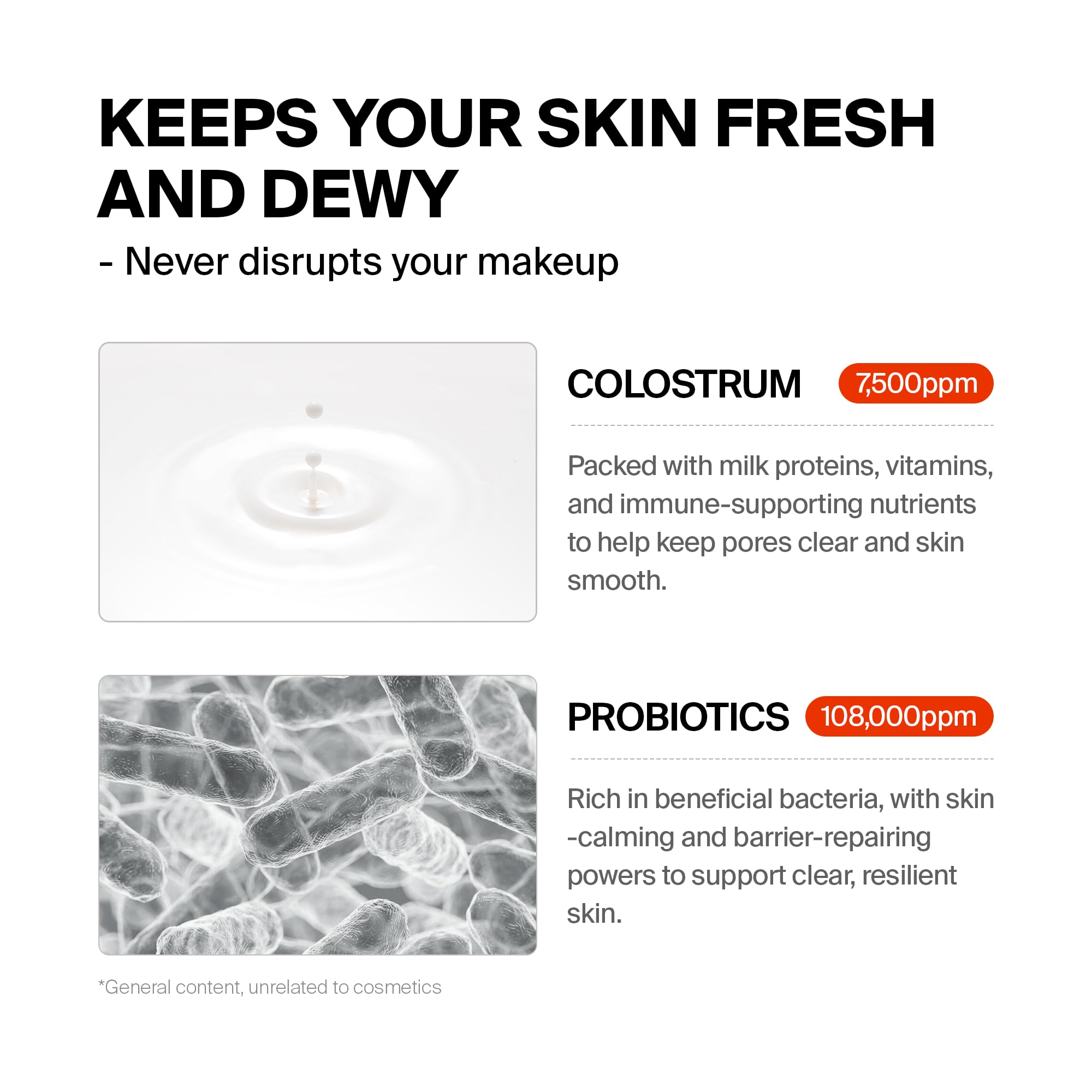 PURCELL bottle label showing key ingredients for nourishing skin barrier