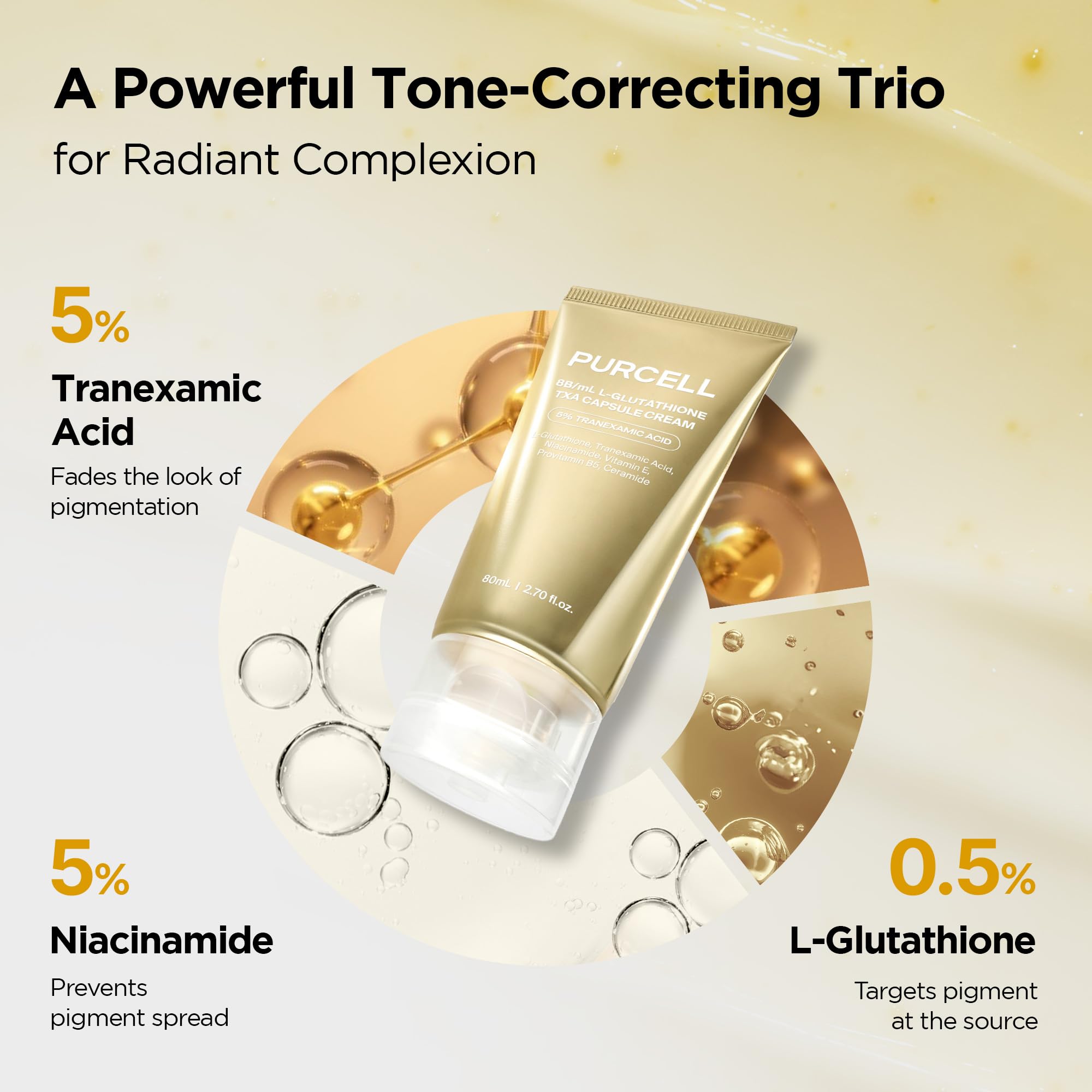 PURCELL cream texture swirl demonstrating rich moisturizing finish