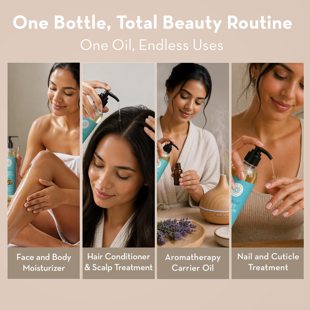 Pure Body Naturals oil applied to skin, fast absorption for smooth feel