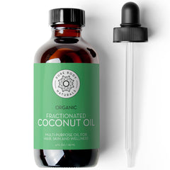 Pure Body Naturals amber bottle front view showing organic oil and protection