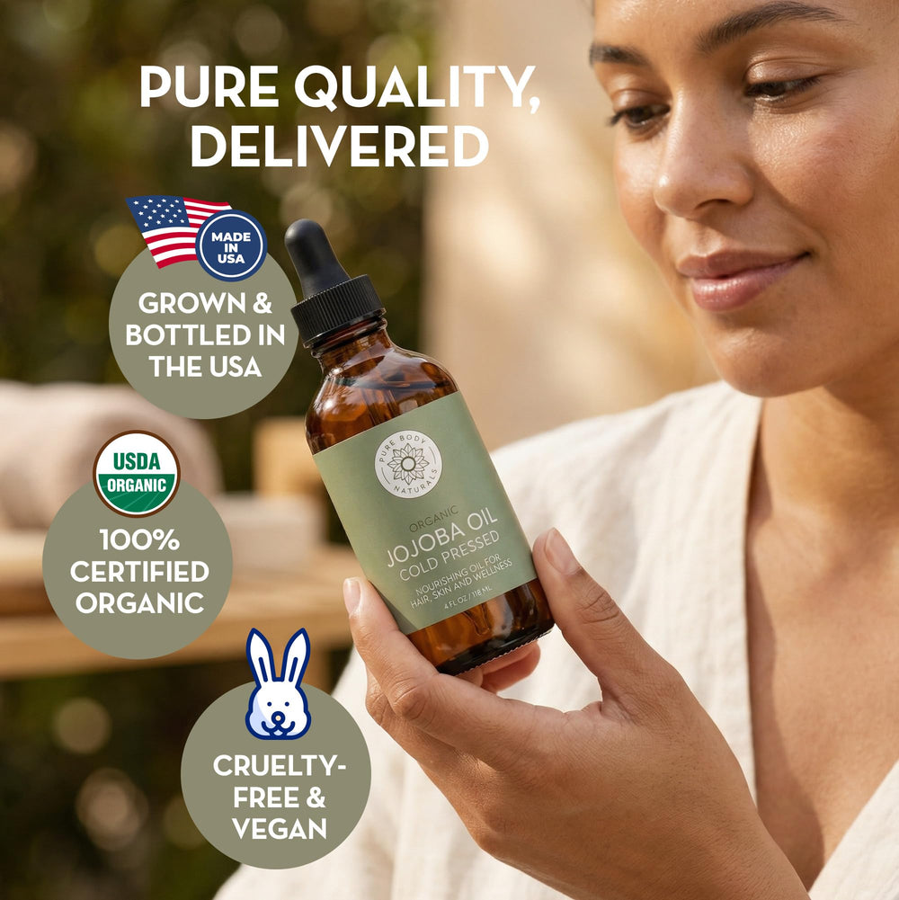 Pure Body Naturals applied to hands showing fast absorption benefit