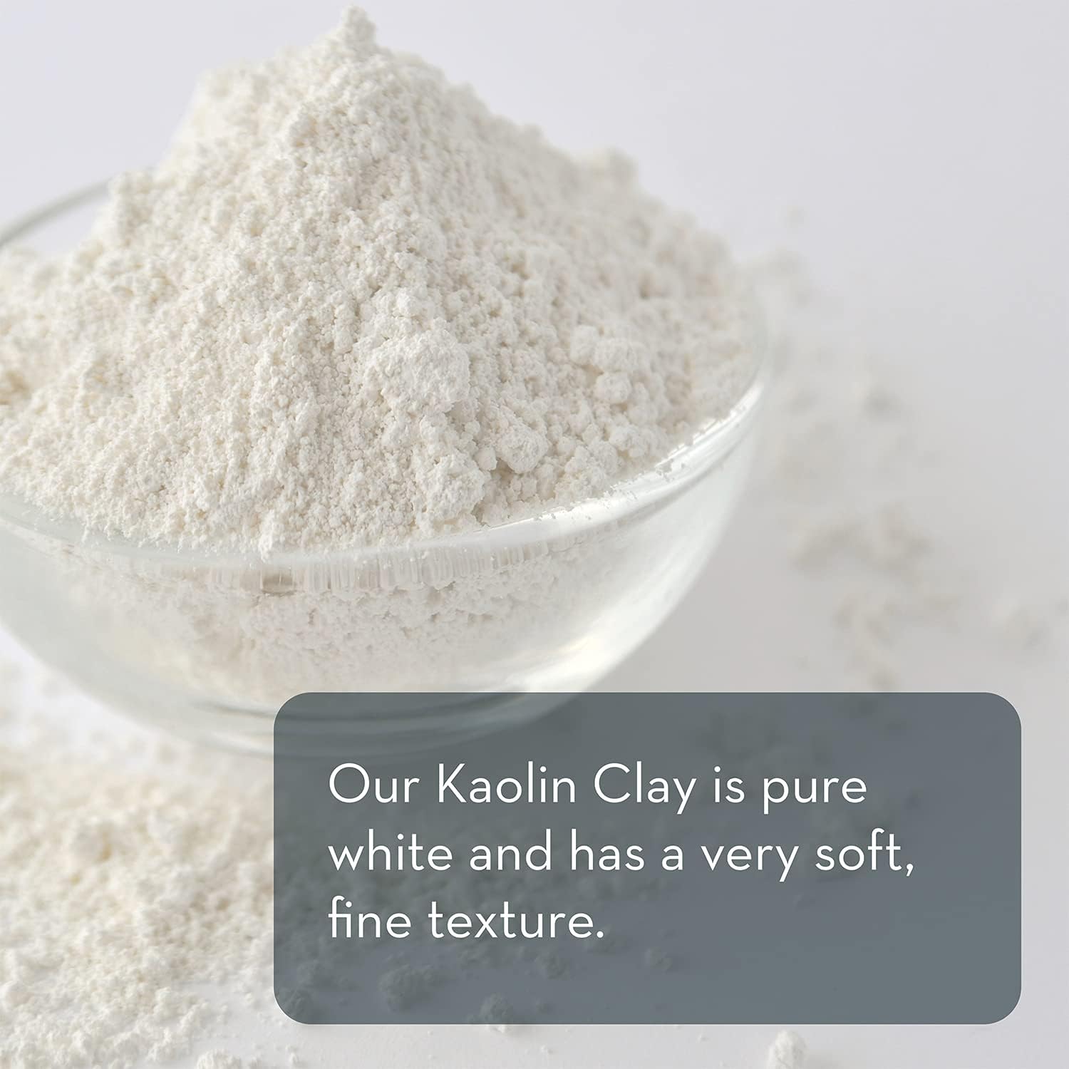 Pure Body Naturals powder applied to skin patch, demonstrates gentle clarifying effect
