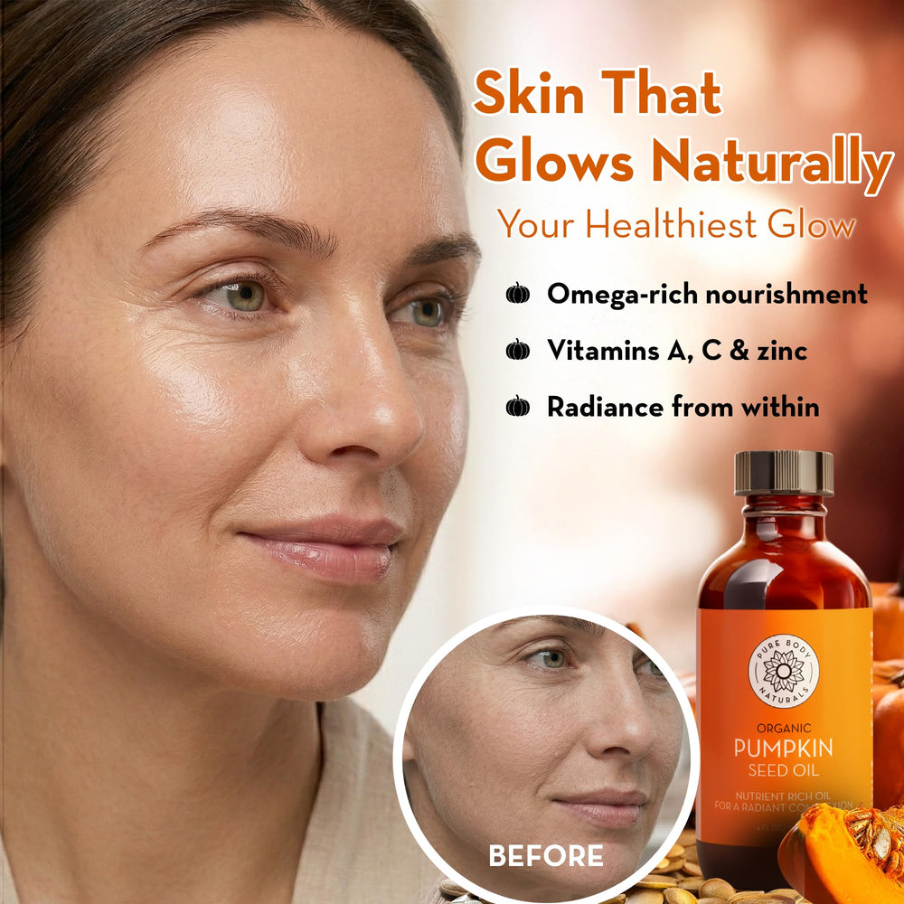Dropper releasing Pure Body Naturals oil onto hand for controlled application benefit