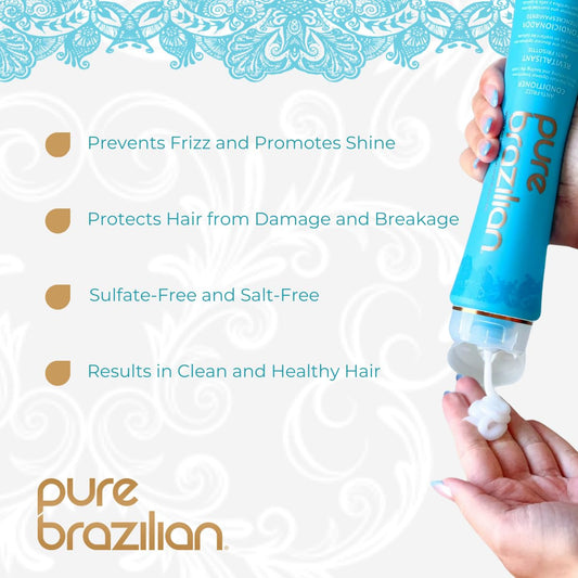 Pure Brazilian close-up pump and creamy texture highlighting easy dispensing benefit