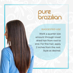 Pure Brazilian in-use during blow-dry delivering smoother faster styling