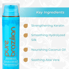 Pure Brazilian balm on palm ready to apply for smooth, manageable hair