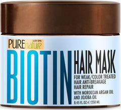PURE NATURE LUX SPA front jar showing label and luxurious packaging benefit: premium salon look