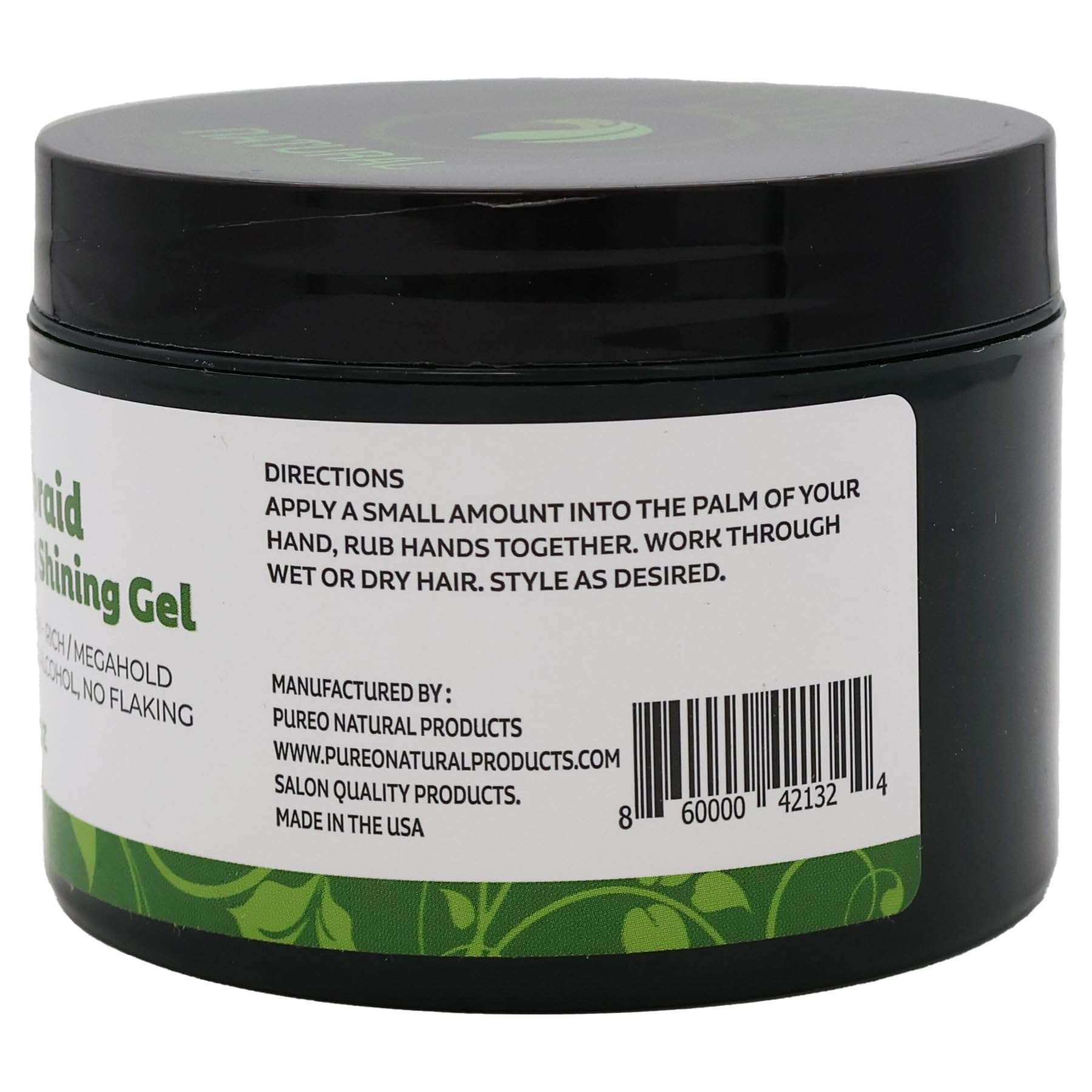Pure O gel applied to braid in use for long-lasting neat hold