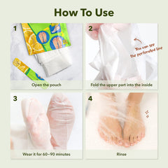 Purederm before and after feet demonstrating softer smoother result potential