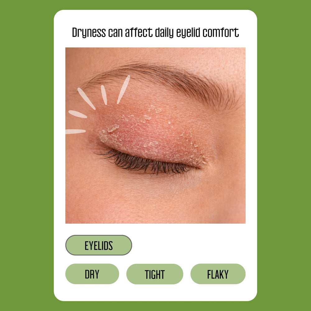 PURELID wipe next to ruler showing size for full eyelid coverage benefit