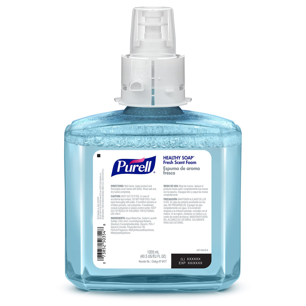 PURELL transparent refill showing soap level for easy monitoring