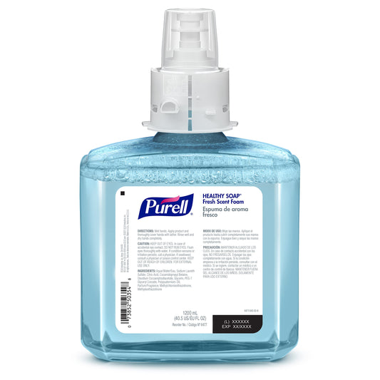 PURELL transparent refill showing soap level for easy monitoring