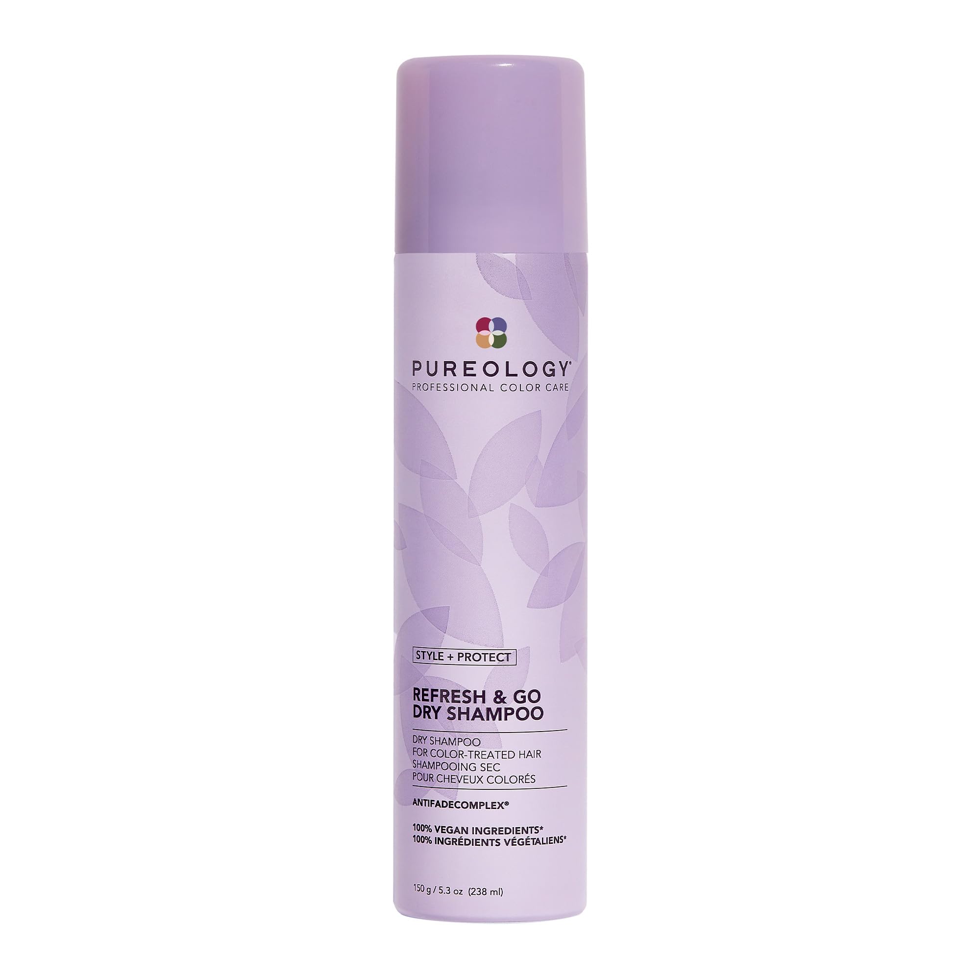 Pureology front packaging showing sleek bottle and size benefit