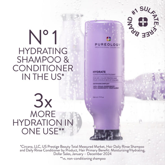 Pureology bottle cap and neck detail highlighting easy dispensing