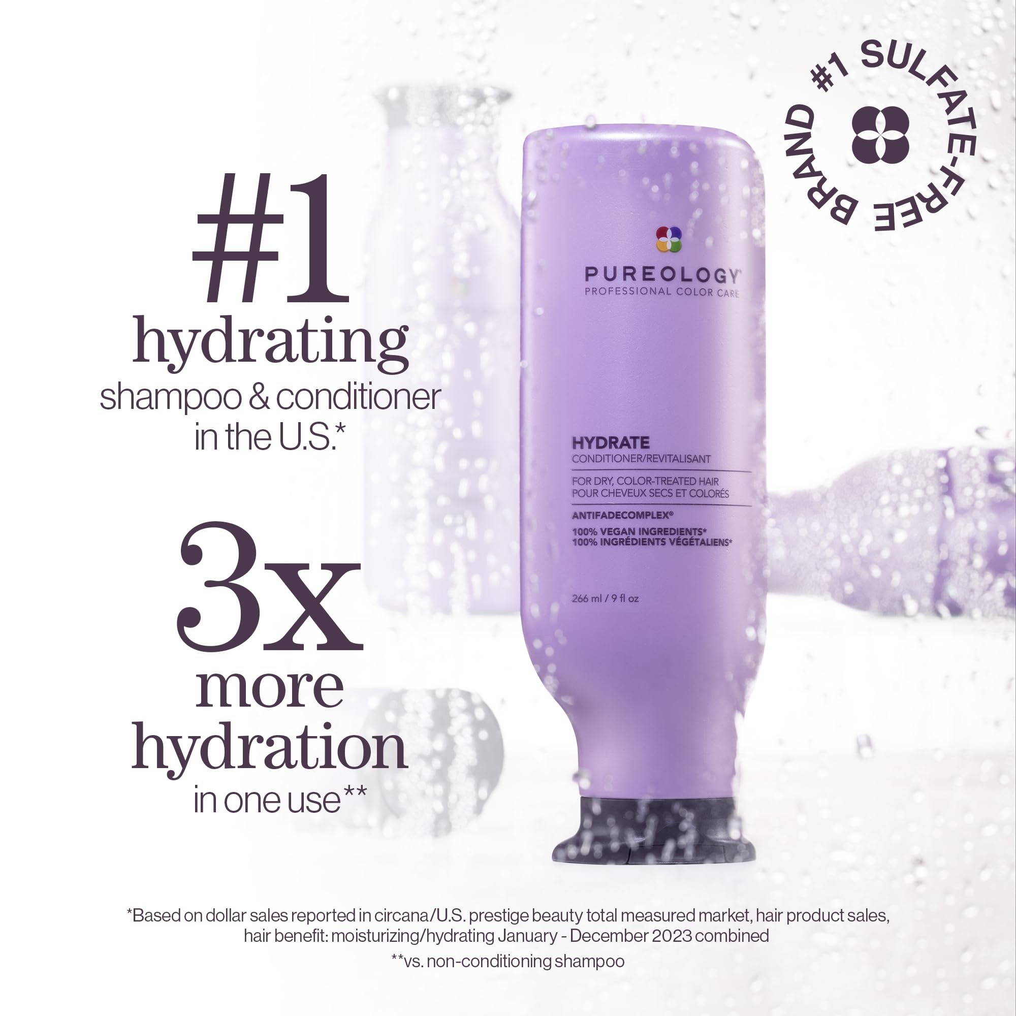 Pureology pump close-up demonstrating easy dispensing and controlled amount