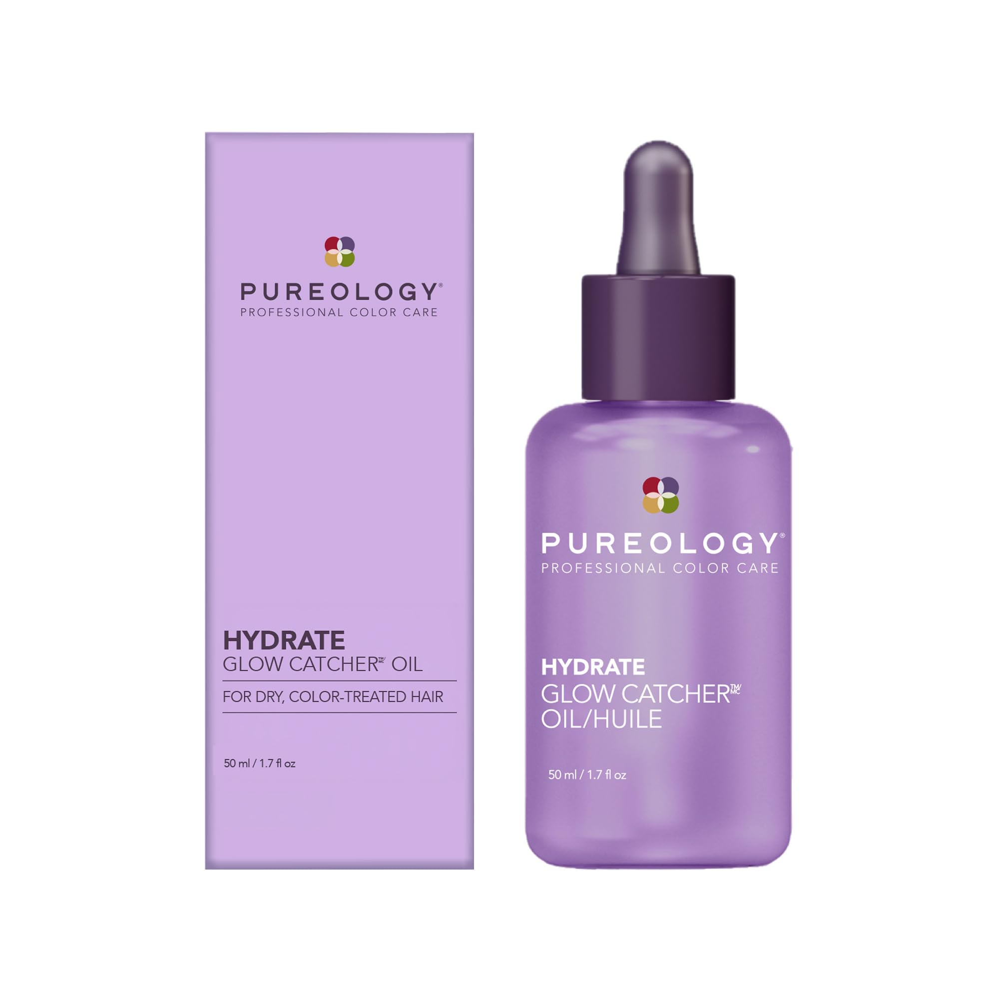Pureology bottle front view showing brand and lightweight hydration benefit