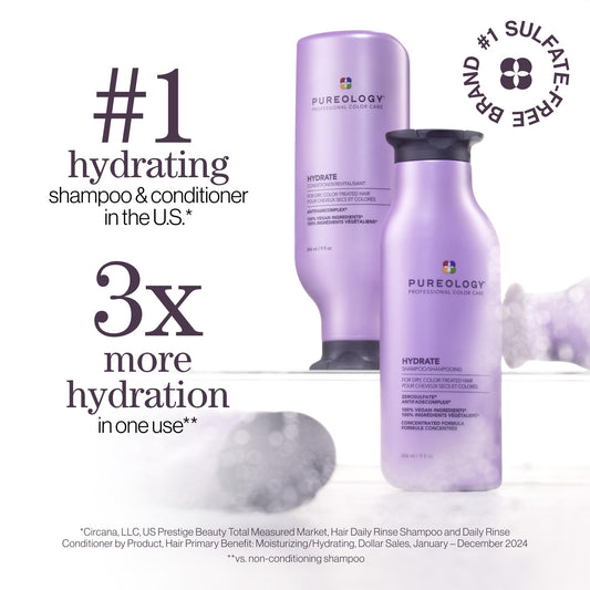 Pureology hydrate shampoo creamy texture close-up for deep moisture