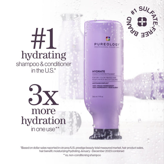 Pureology creamy conditioner texture close-up showing rich moisturizing feel