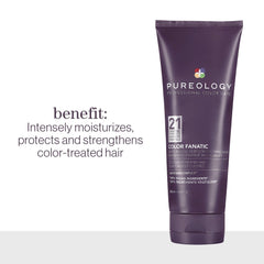 Pureology mask texture close-up highlighting creamy moisturizing benefit