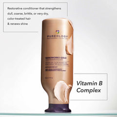 Pureology back label close-up showing ingredients and usage benefits