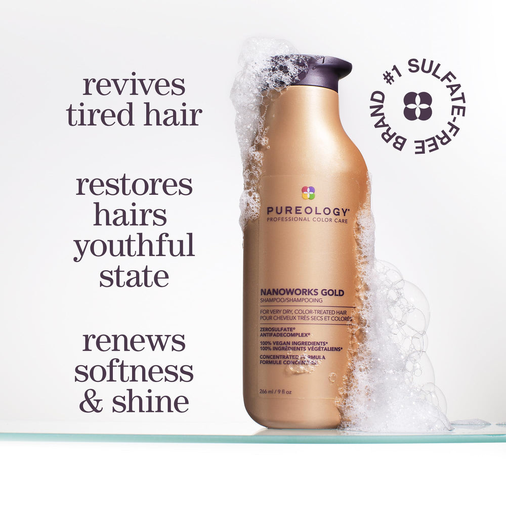 Pureology pump and cap close-up highlighting easy dispensing and control