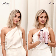 Pureology lather foam close-up demonstrating gentle, volumizing cleanse