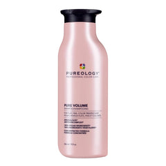 Pureology bottle front view showing brand and volumizing shampoo benefits