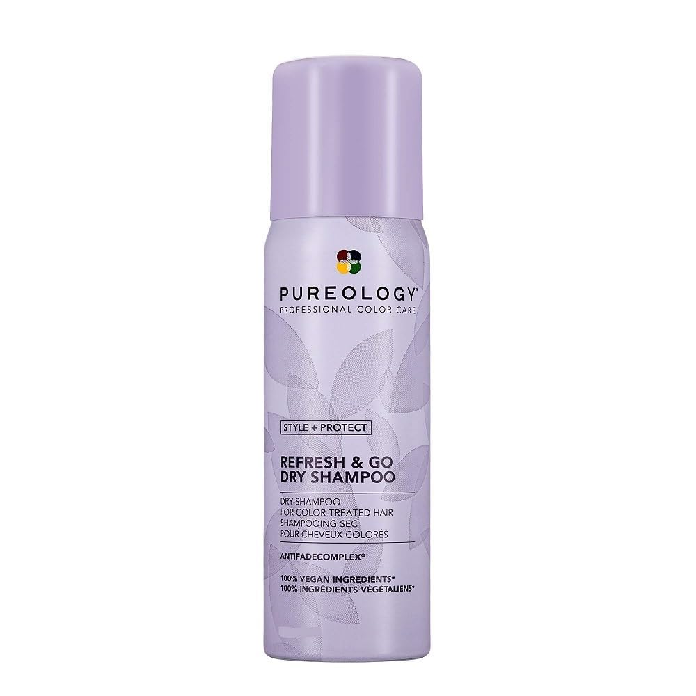 Pureology front packaging showing product and travel-friendly size benefits