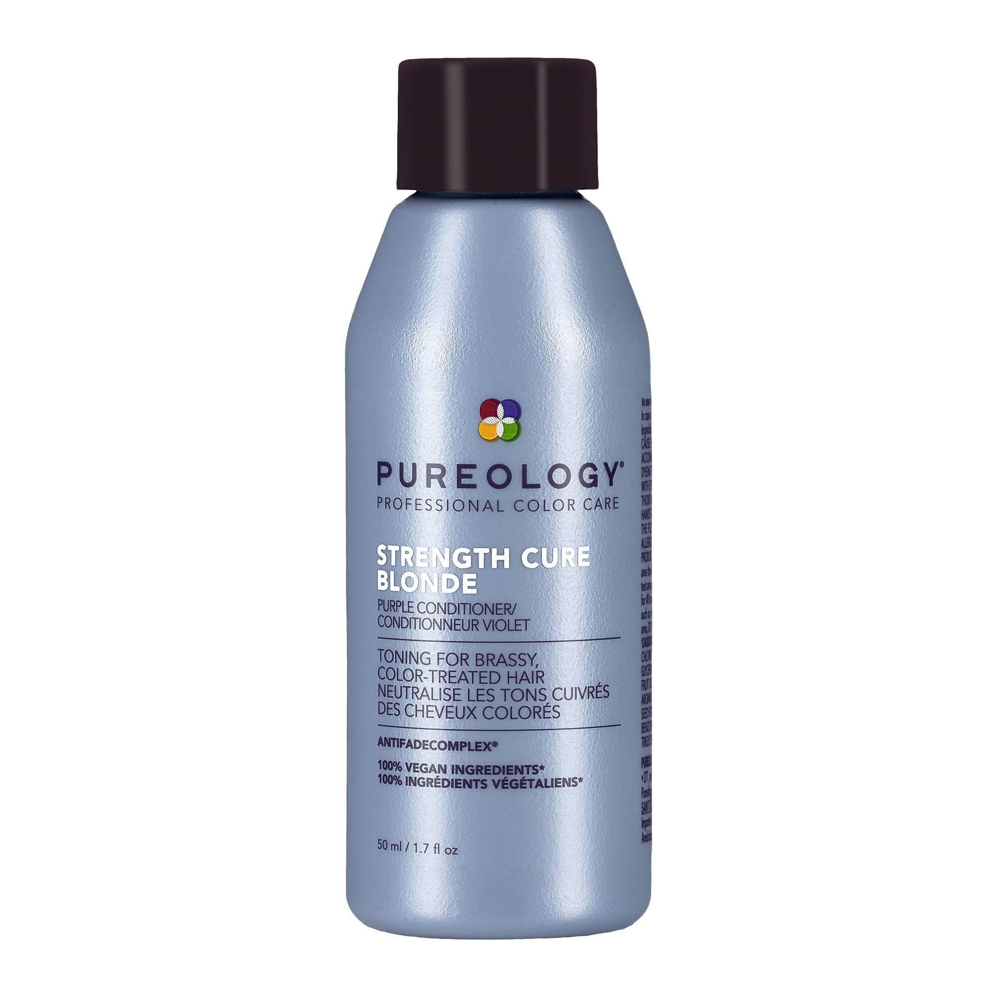 Pureology Strength Cure Blonde front packaging showing product and benefit of toning