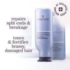 Pureology Strength Cure Blonde open cap showing conditioner texture and easy dispensing