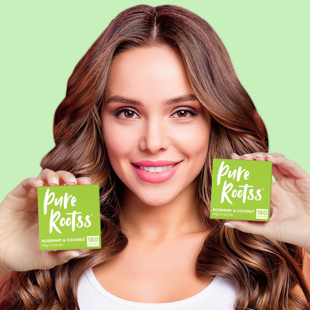 PureRootss recyclable packaging flatlay emphasizing zero-waste impact