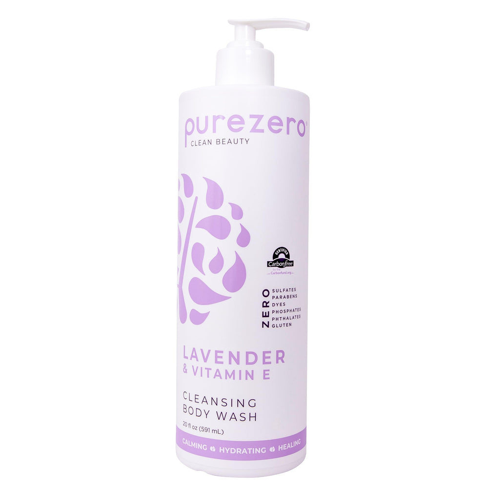 Purezero front packaging showing calming lavender and 20 oz size for reliable use