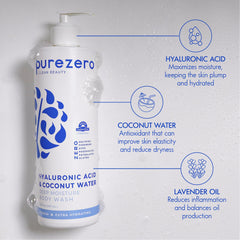 PureZero bottle next to hand showing 20oz scale and convenient size