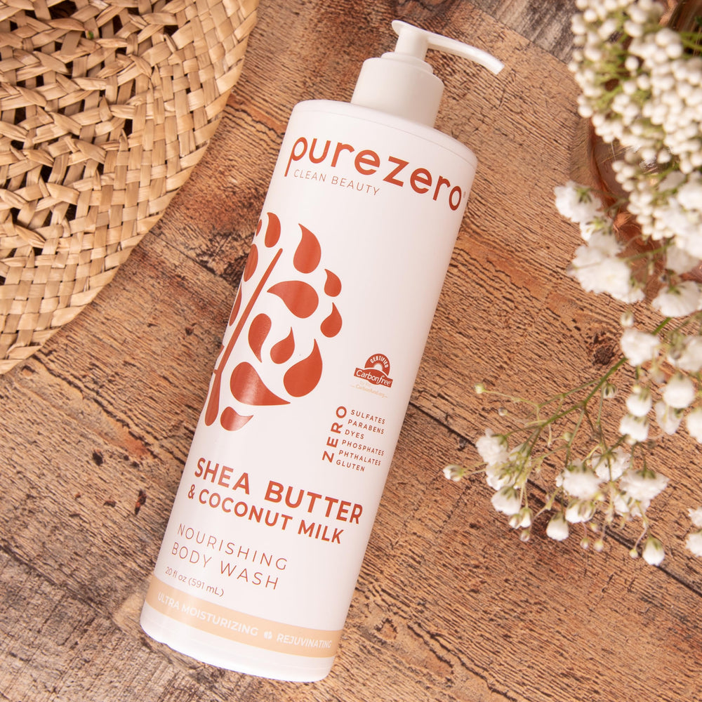 Purezero bottle next to hand showing 20oz size and value benefit