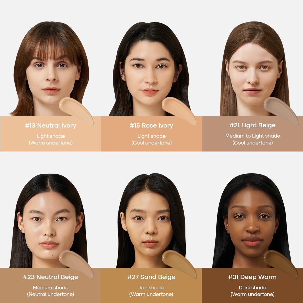 PURITO on model wearing natural dewy finish that evens complexion