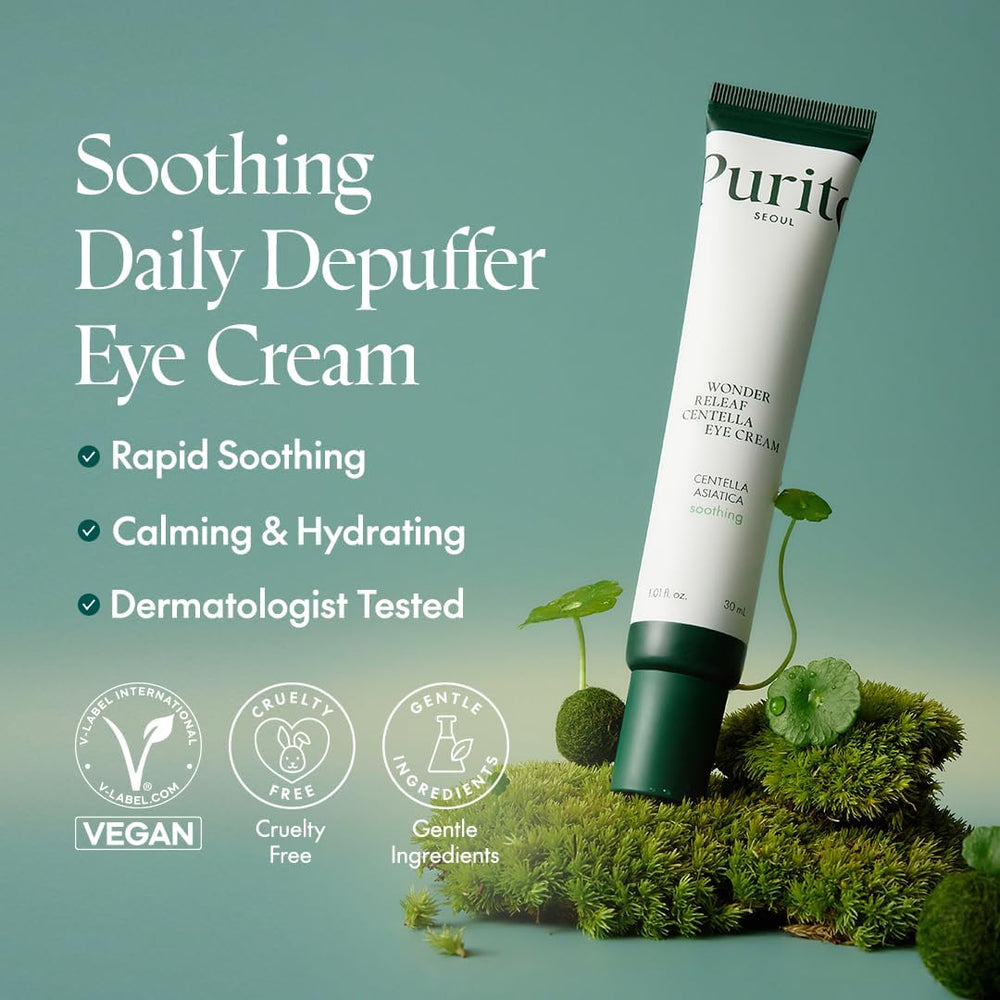 PURITO cream being applied on hand to demonstrate fast soothing and hydration