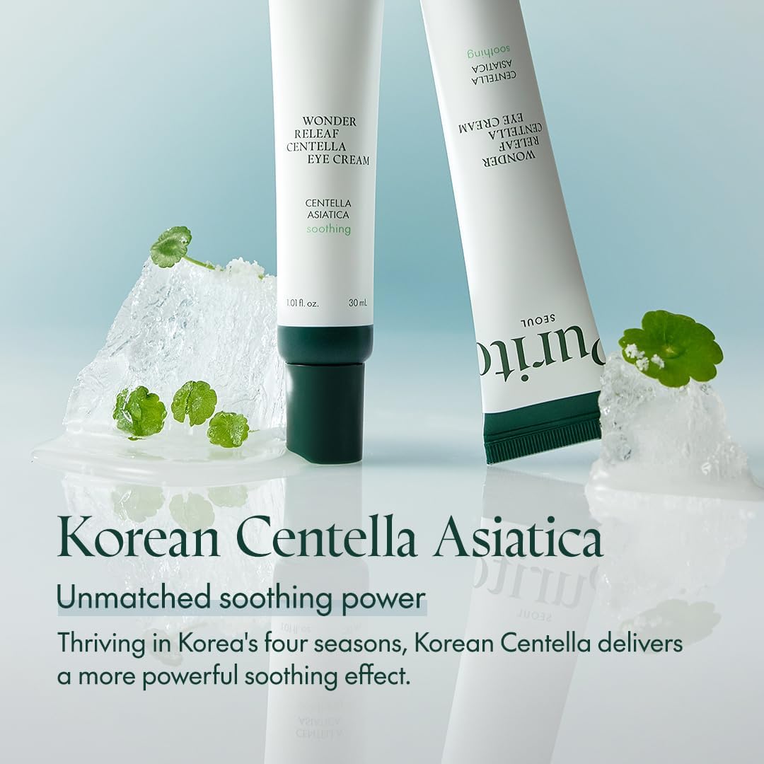PURITO cream texture closeup showing lightweight absorbent formula benefit