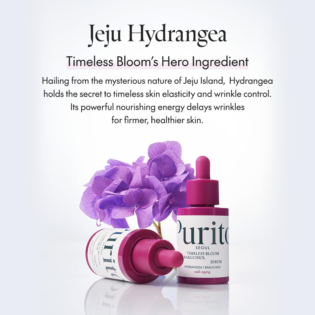 PURITO serum texture on hand showing lightweight absorbent formula benefit