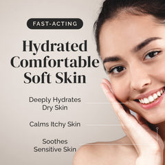 Puriya being applied to hands to soothe and hydrate dry skin