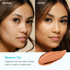 pūrlisse being applied with a sponge for even, buildable coverage