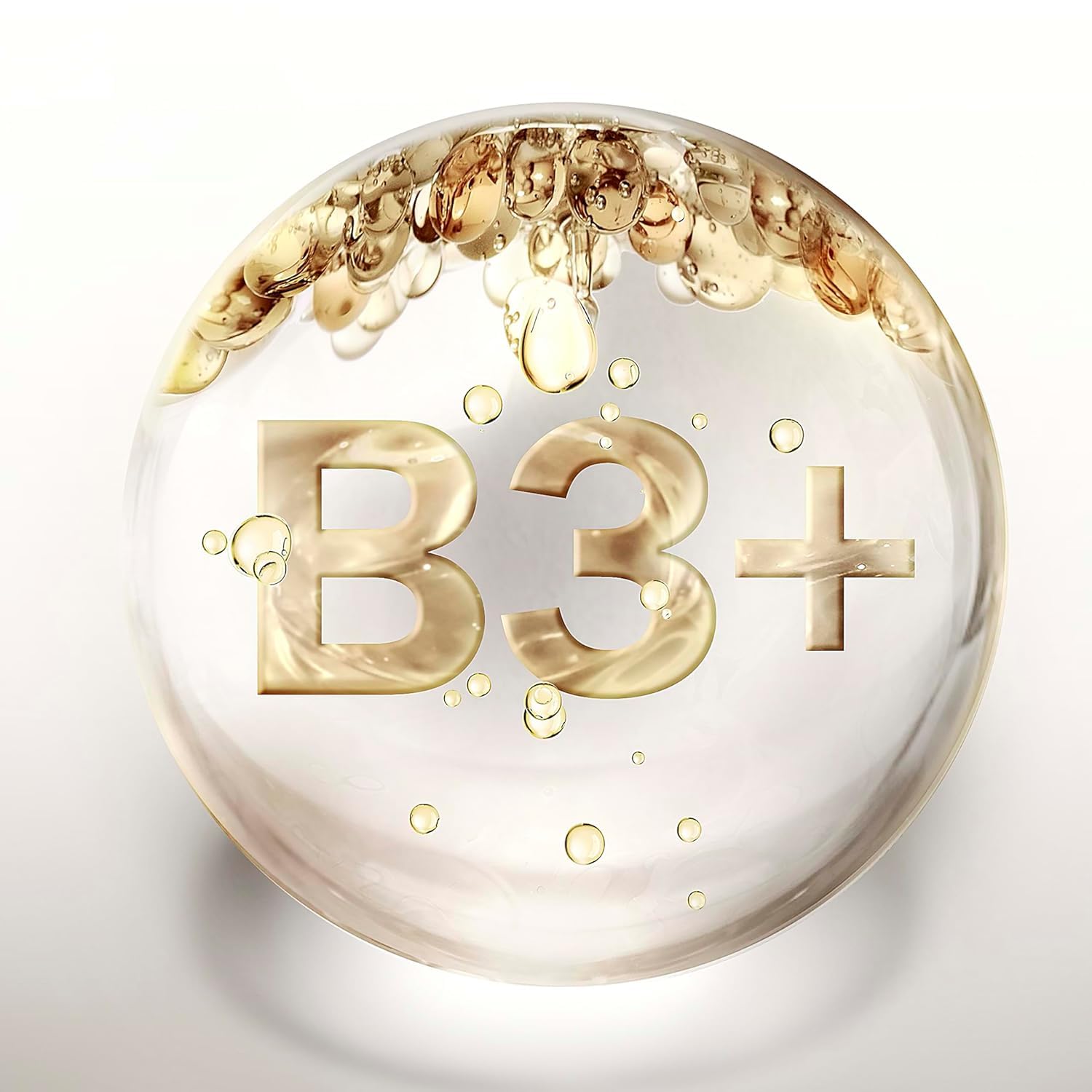 PURPUR Olay bottle closeup label highlighting shea butter and Vitamin B3 Complex benefits