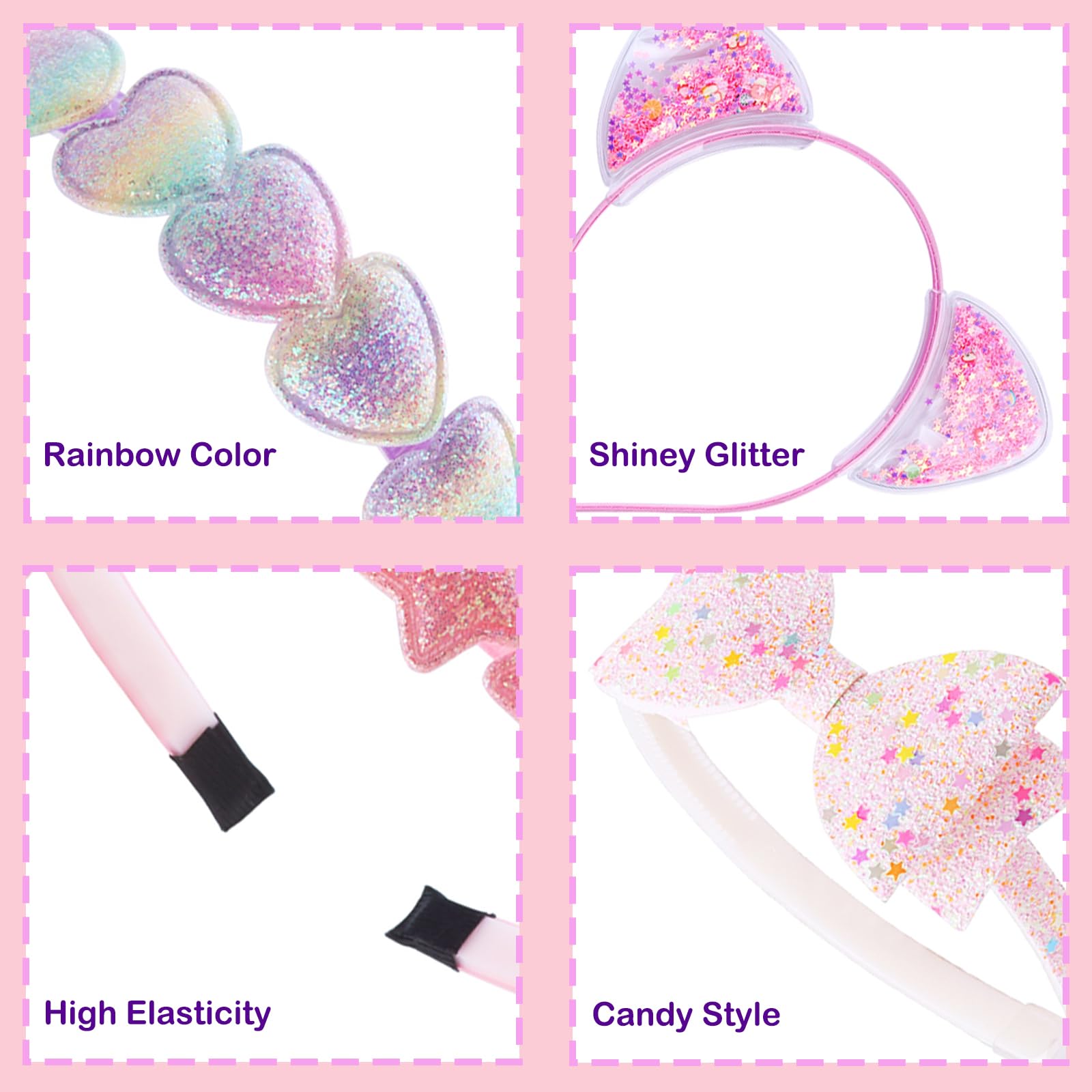 PUSABAOWO cat ear headband worn by child for playful styling