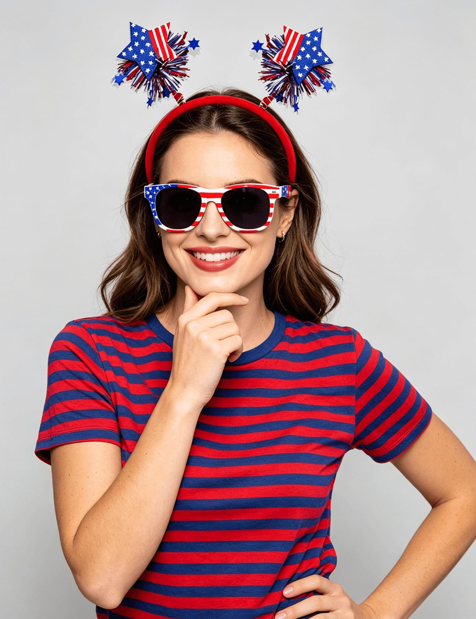 PUSABAOWO star sunglasses closeup displaying frame detail and lightweight comfort