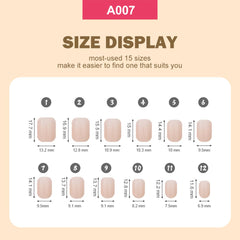 Puyokinm nail size comparison on finger showing proper scale and comfortable length