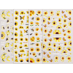 Puyokinm sheet displaying varied sunflower patterns offering customization and mix-and-match