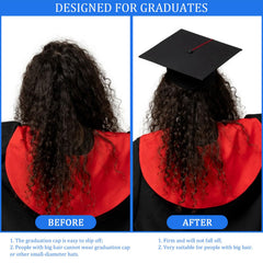 Pvoiue adhesive felt pad detail on insert, ensures reliable mortarboard attachment