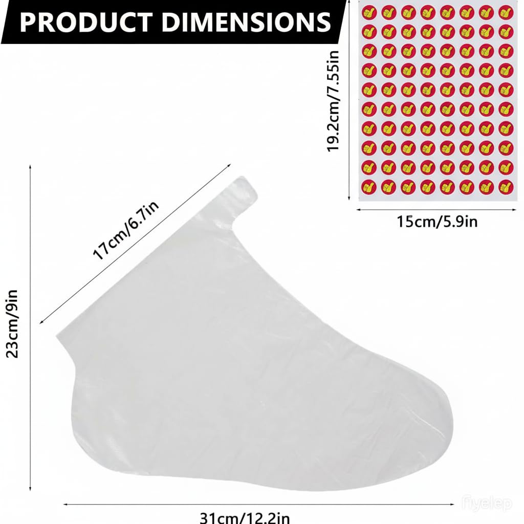 PVWSG foot cover alongside ruler illustrating 12.2-inch length and fit benefit