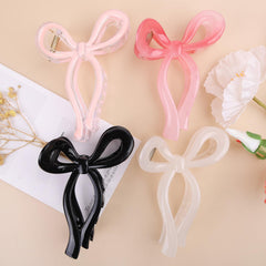 PWEOUKE front view of four bow hair clips shows polished finish and set benefit