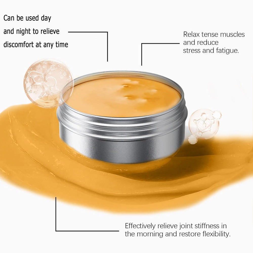 pwkvsn hands massaging cream into knee for improved comfort